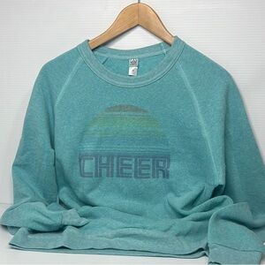 CHEER Teal Graphic Sweatshirt